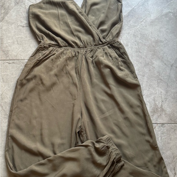 Lovely Day Pants - Lovely Day Olive Wrap Jumpsuit